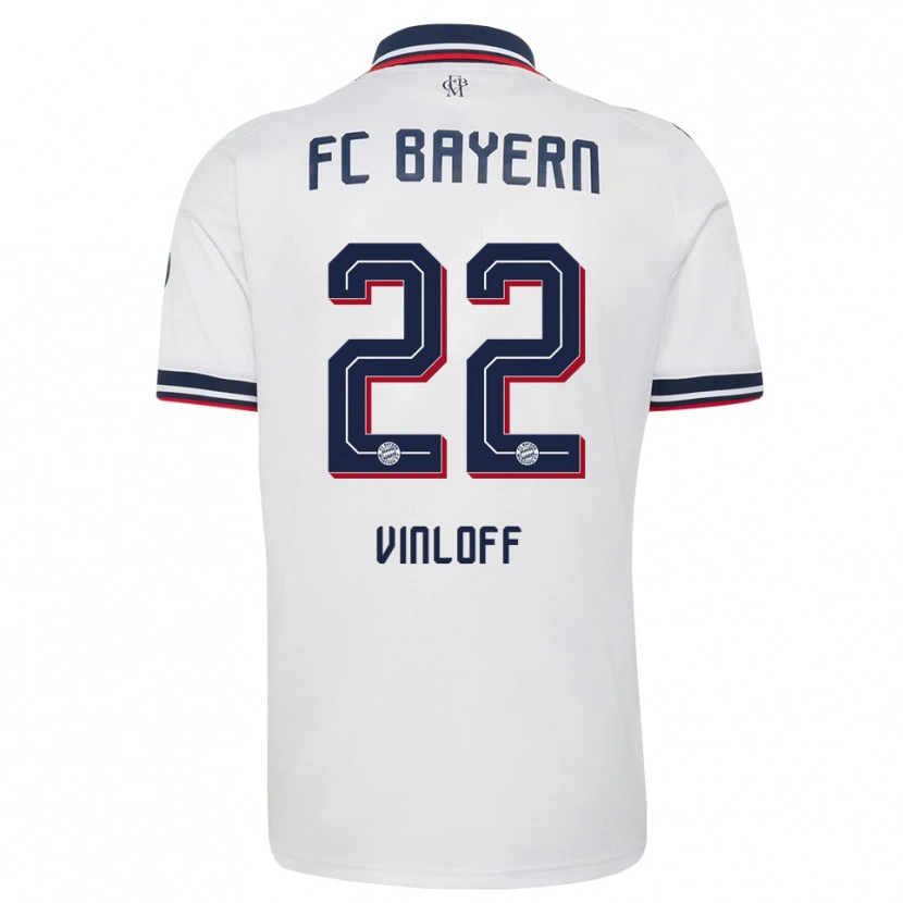 Danxen Mænd Matteo Vinloff #22 Hvid Grå Rød Udebane Spillertrøjer 2026/27 Trøje T-Shirt