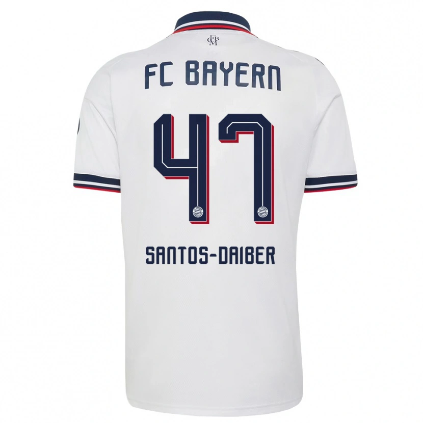 Danxen Mænd David Santos Daiber #47 Hvid Grå Rød Udebane Spillertrøjer 2026/27 Trøje T-Shirt