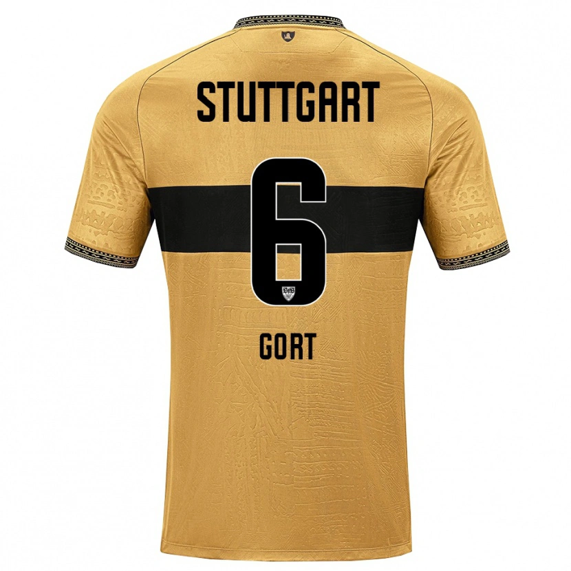 Danxen Mænd Felix Gort #6 Brun Sort Hvid Udebane Spillertrøjer 2026/27 Trøje T-Shirt