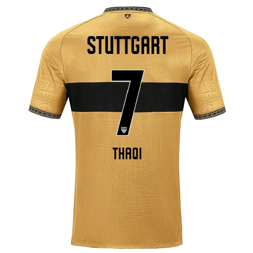 Danxen Mænd Arlind Thaqi #7 Brun Sort Hvid Udebane Spillertrøjer 2026/27 Trøje T-Shirt