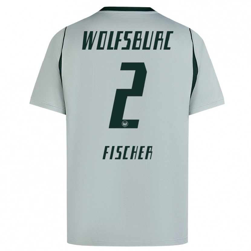Danxen Mænd Kilian Fischer #2 Grå Grøn Udebane Spillertrøjer 2026/27 Trøje T-Shirt
