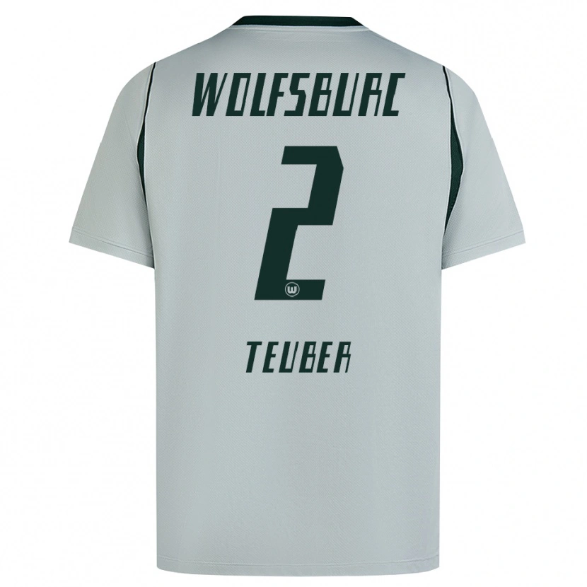 Danxen Mænd Julius Teuber #2 Grå Grøn Udebane Spillertrøjer 2026/27 Trøje T-Shirt