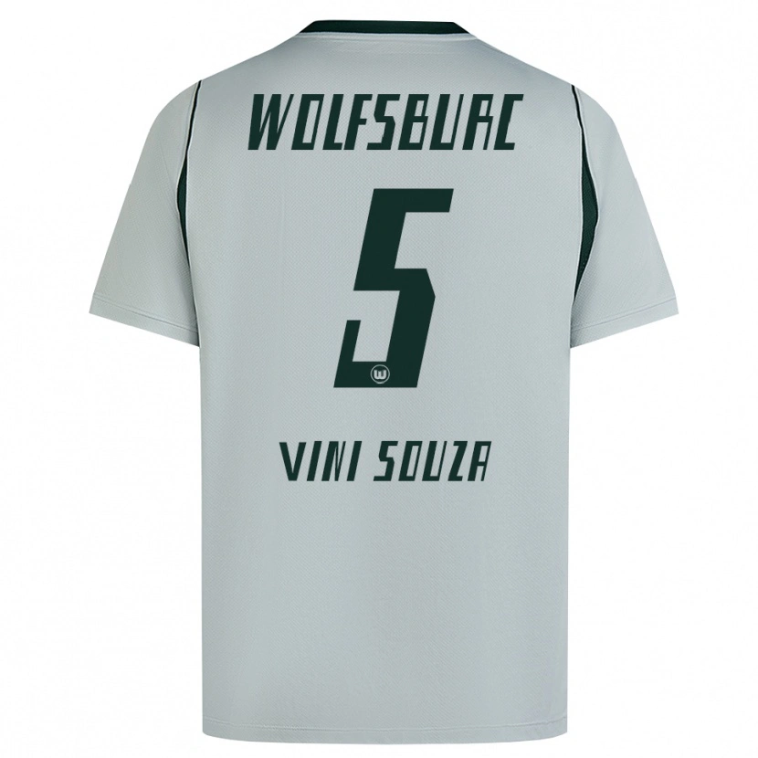 Danxen Mænd Vini Souza #5 Grå Grøn Udebane Spillertrøjer 2026/27 Trøje T-Shirt