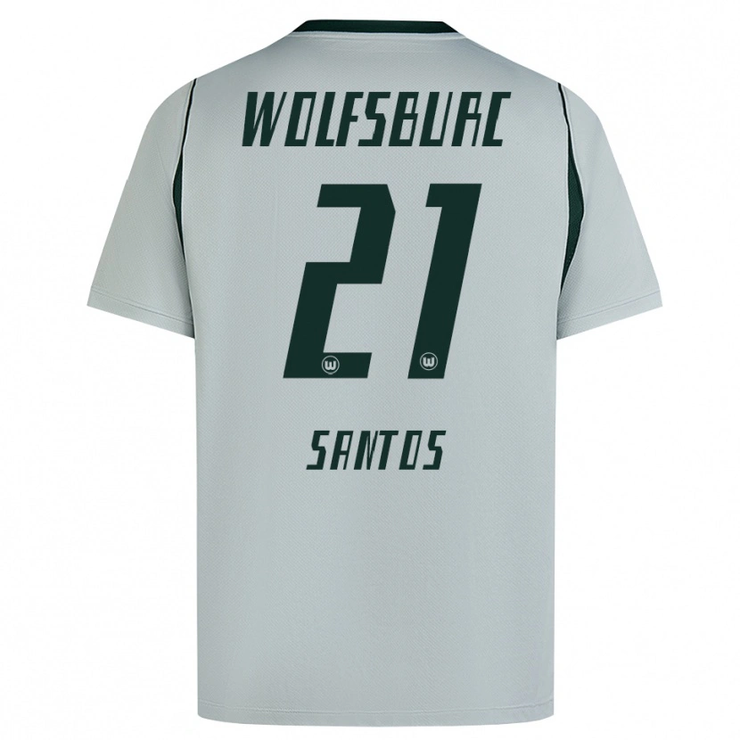 Danxen Mænd Leonardo Santos #21 Grå Grøn Udebane Spillertrøjer 2026/27 Trøje T-Shirt