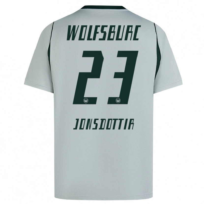 Danxen Mænd Sveindís Jane Jónsdóttir #23 Grå Grøn Udebane Spillertrøjer 2026/27 Trøje T-Shirt