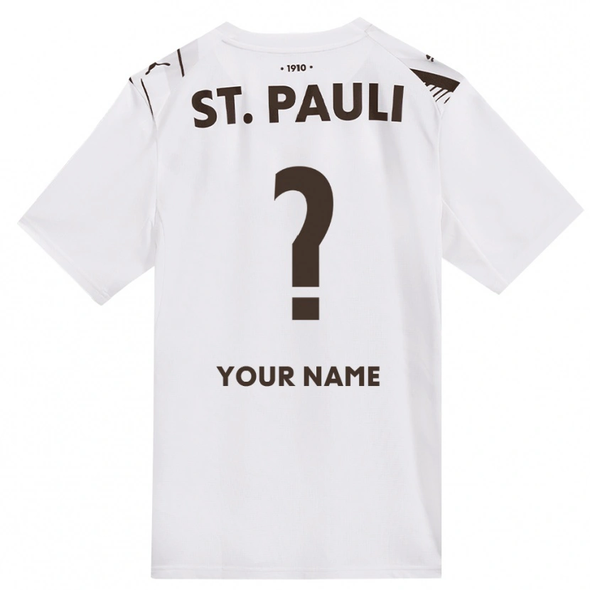 Danxen Mænd Dit Navn #0 Cafe Hvid Rød Udebane Spillertrøjer 2026/27 Trøje T-Shirt