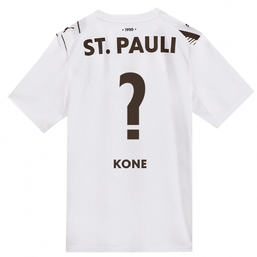 Danxen Mænd Salam Kone #0 Cafe Hvid Rød Udebane Spillertrøjer 2026/27 Trøje T-Shirt