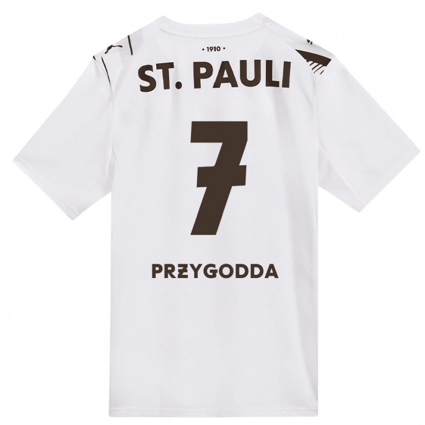 Danxen Mænd Claudio Fabrizio Gonzalez Przygodda #7 Cafe Hvid Rød Udebane Spillertrøjer 2026/27 Trøje T-Shirt