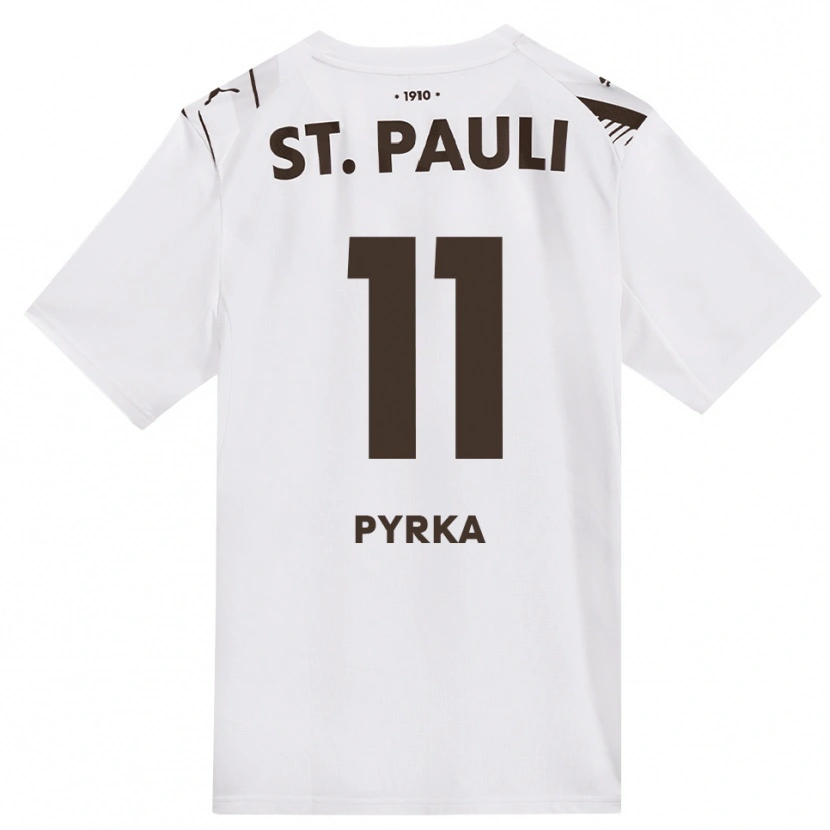 Danxen Mænd Arkadiusz Pyrka #11 Cafe Hvid Rød Udebane Spillertrøjer 2026/27 Trøje T-Shirt