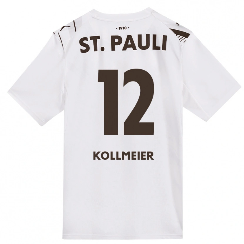 Danxen Mænd Anton Kollmeier #12 Cafe Hvid Rød Udebane Spillertrøjer 2026/27 Trøje T-Shirt