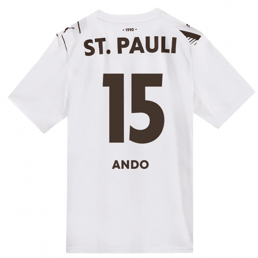 Danxen Mænd Tomoya Ando #15 Cafe Hvid Rød Udebane Spillertrøjer 2026/27 Trøje T-Shirt