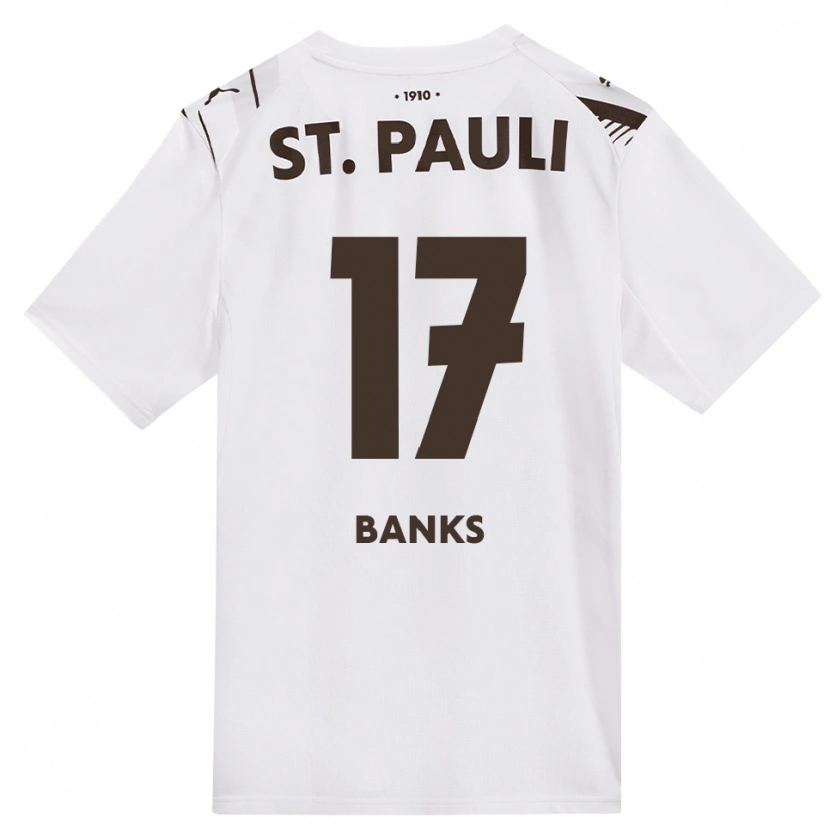 Danxen Mænd Scott Banks #17 Cafe Hvid Rød Udebane Spillertrøjer 2026/27 Trøje T-Shirt