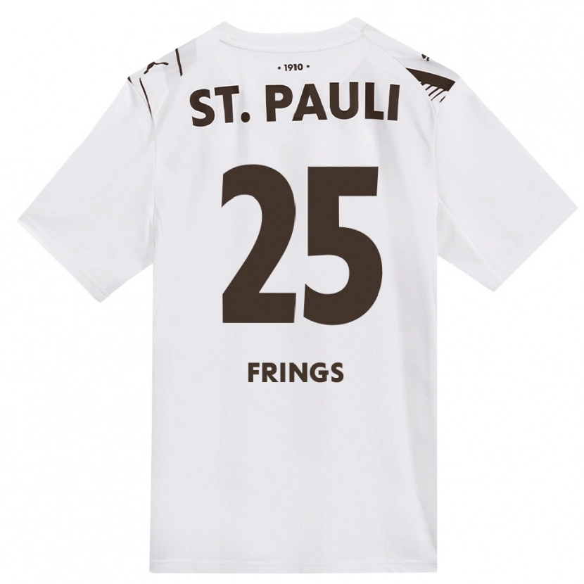 Danxen Mænd Emma Frings #25 Cafe Hvid Rød Udebane Spillertrøjer 2026/27 Trøje T-Shirt