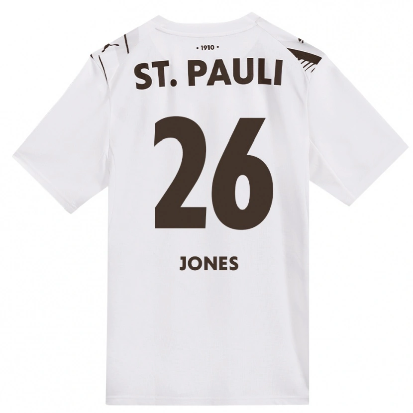 Danxen Mænd Ricky-Jade Jones #26 Cafe Hvid Rød Udebane Spillertrøjer 2026/27 Trøje T-Shirt