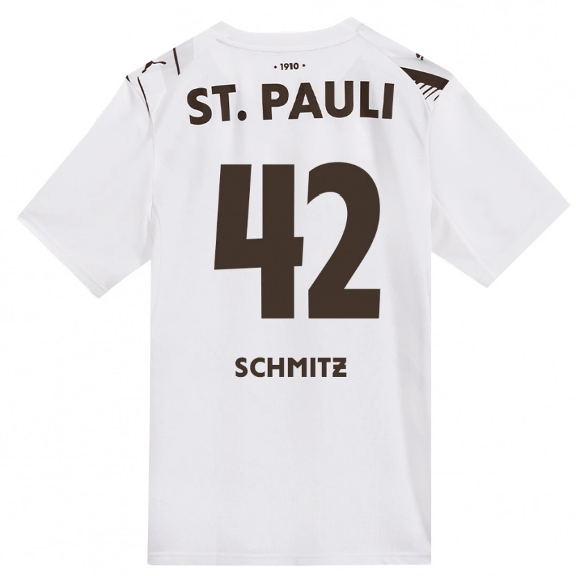 Danxen Mænd Marwin Schmitz #42 Cafe Hvid Rød Udebane Spillertrøjer 2026/27 Trøje T-Shirt