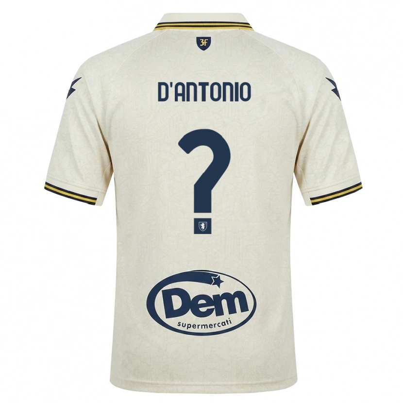 Danxen Mænd Giuseppe D'antonio #0 Oldlace Gul Sort Udebane Spillertrøjer 2026/27 Trøje T-Shirt