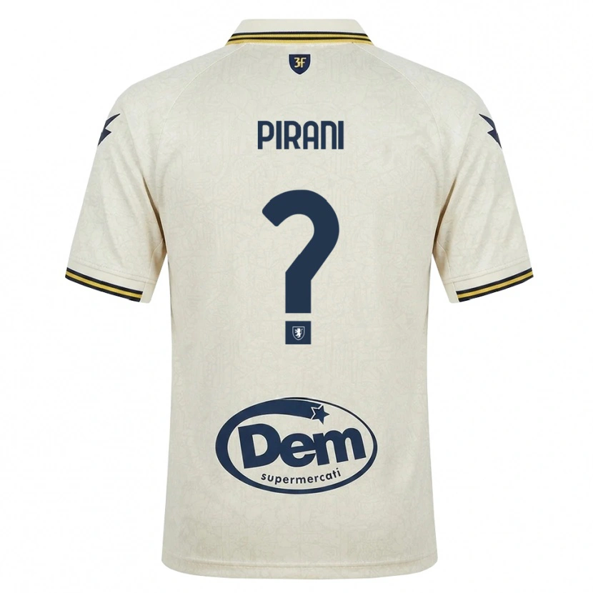 Danxen Mænd Simone Pirani #0 Oldlace Gul Sort Udebane Spillertrøjer 2026/27 Trøje T-Shirt