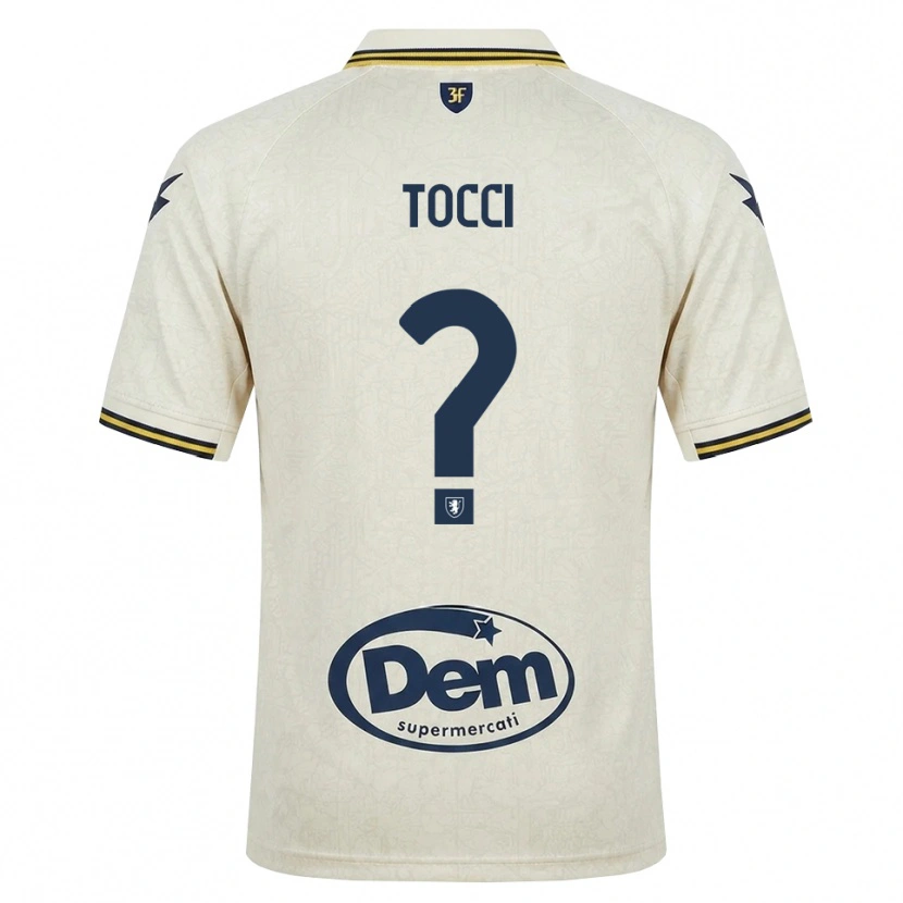 Danxen Mænd Federico Tocci #0 Oldlace Gul Sort Udebane Spillertrøjer 2026/27 Trøje T-Shirt