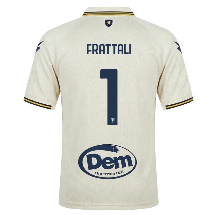 Danxen Mænd Pierluigi Frattali #1 Oldlace Gul Sort Udebane Spillertrøjer 2026/27 Trøje T-Shirt