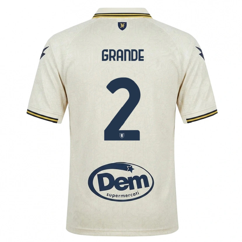 Danxen Mænd Alessandro Grande #2 Oldlace Gul Sort Udebane Spillertrøjer 2026/27 Trøje T-Shirt
