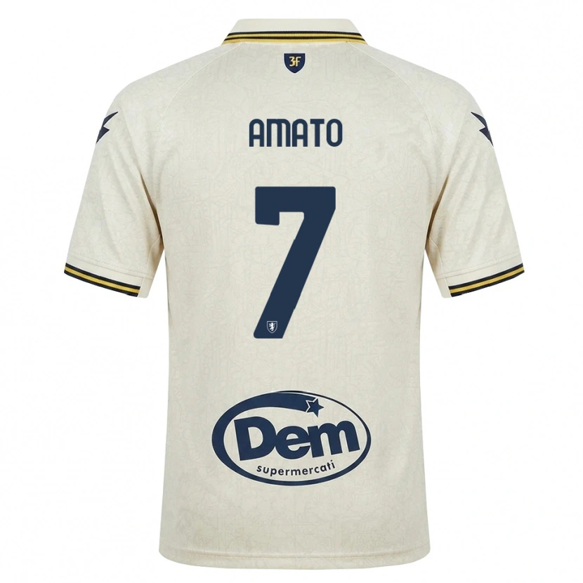 Danxen Mænd Leonardo Amato #7 Oldlace Gul Sort Udebane Spillertrøjer 2026/27 Trøje T-Shirt