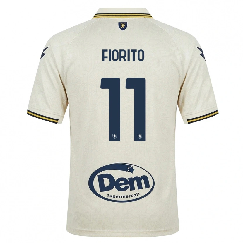 Danxen Mænd Loris Fiorito #11 Oldlace Gul Sort Udebane Spillertrøjer 2026/27 Trøje T-Shirt