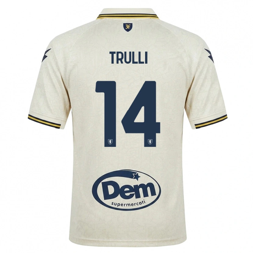 Danxen Mænd Lorenzo Trulli #14 Oldlace Gul Sort Udebane Spillertrøjer 2026/27 Trøje T-Shirt