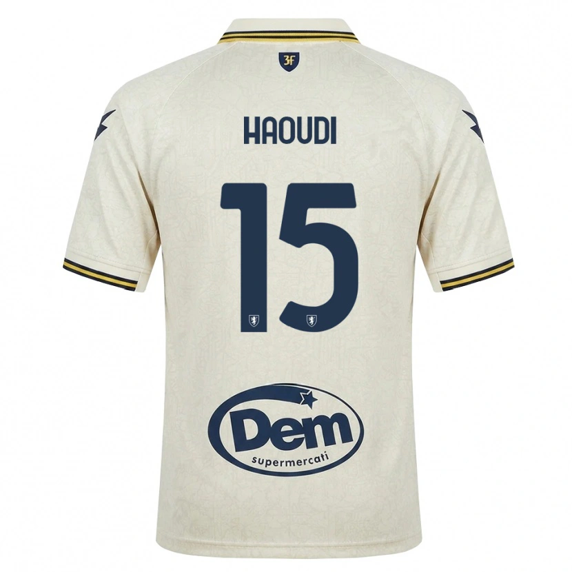Danxen Mænd Hamza Haoudi #15 Oldlace Gul Sort Udebane Spillertrøjer 2026/27 Trøje T-Shirt