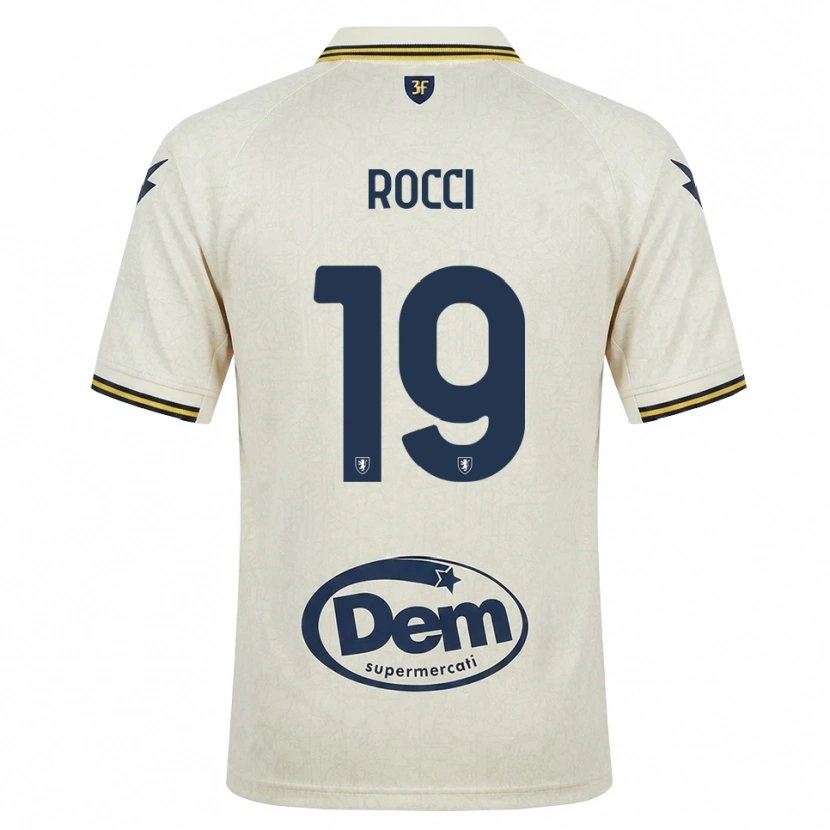 Danxen Mænd Valerio Rocci #19 Oldlace Gul Sort Udebane Spillertrøjer 2026/27 Trøje T-Shirt
