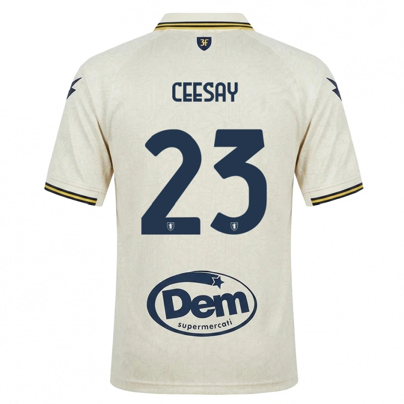 Danxen Mænd Abubacar Ceesay #23 Oldlace Gul Sort Udebane Spillertrøjer 2026/27 Trøje T-Shirt