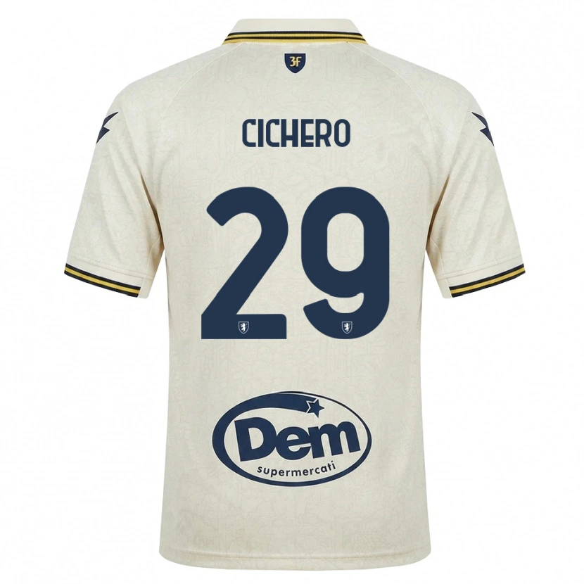 Danxen Mænd Alejandro Cichero #29 Oldlace Gul Sort Udebane Spillertrøjer 2026/27 Trøje T-Shirt