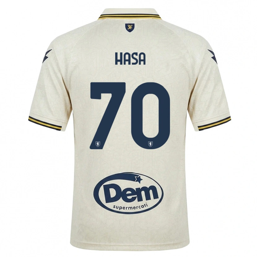 Danxen Mænd Luis Hasa #70 Oldlace Gul Sort Udebane Spillertrøjer 2026/27 Trøje T-Shirt