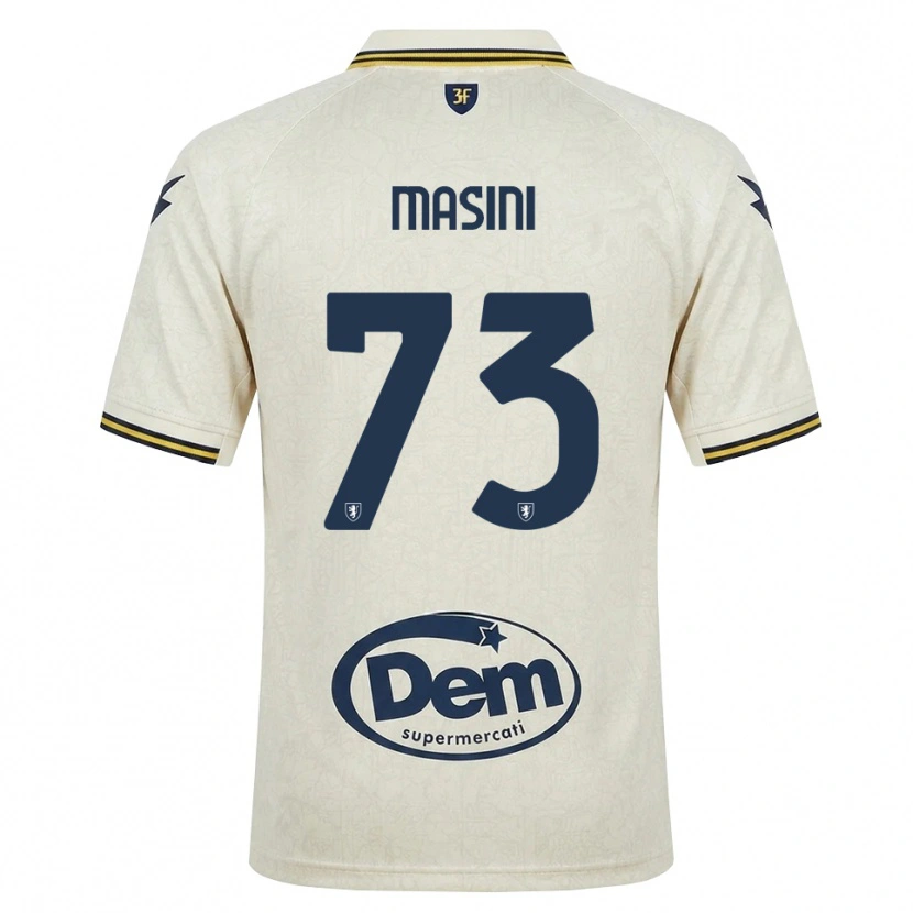 Danxen Mænd Patrizio Masini #73 Oldlace Gul Sort Udebane Spillertrøjer 2026/27 Trøje T-Shirt