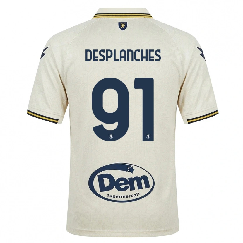 Danxen Mænd Sebastiano Desplanches #91 Oldlace Gul Sort Udebane Spillertrøjer 2026/27 Trøje T-Shirt