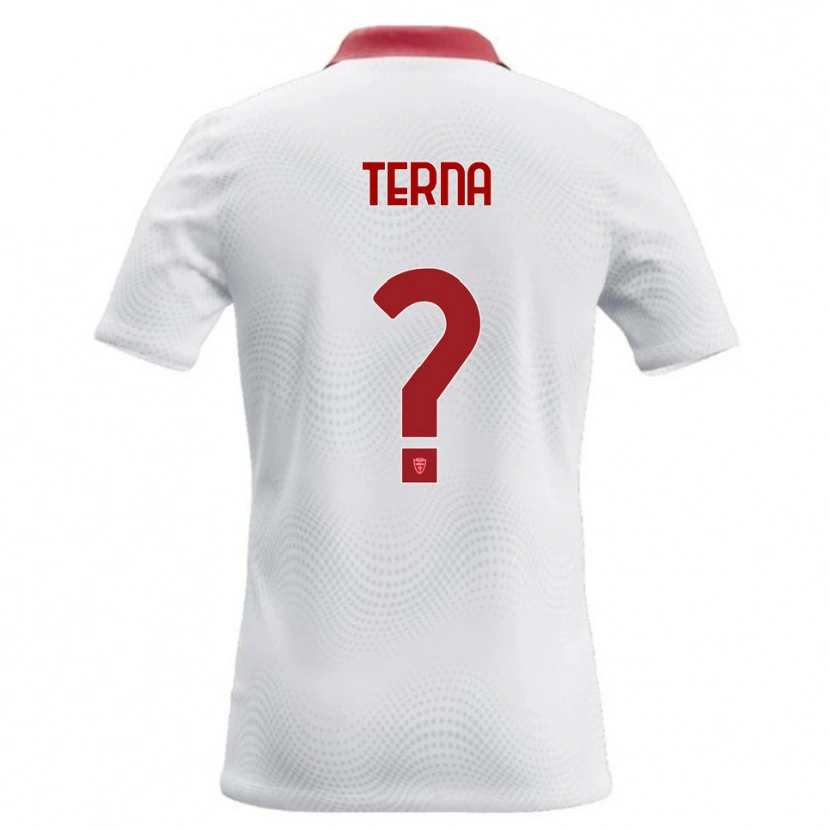 Danxen Mænd Alessandro Terna #0 Hvid Rød Udebane Spillertrøjer 2026/27 Trøje T-Shirt