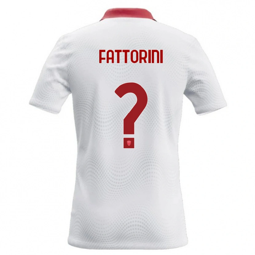 Danxen Mænd Diego Fattorini #0 Hvid Rød Udebane Spillertrøjer 2026/27 Trøje T-Shirt