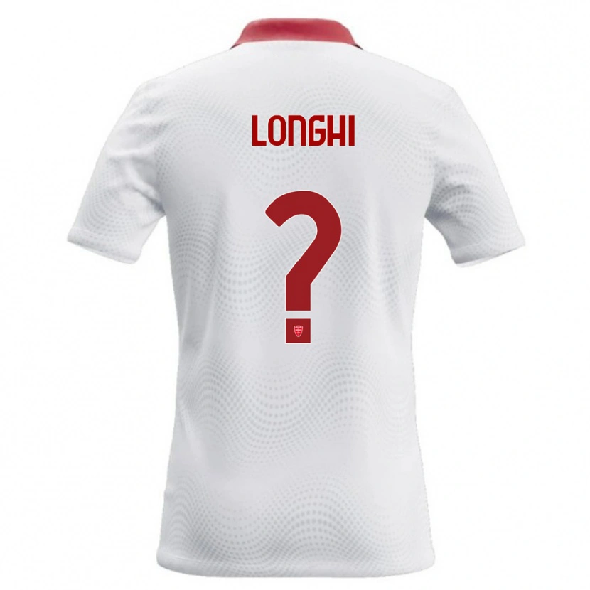 Danxen Mænd Simone Longhi #0 Hvid Rød Udebane Spillertrøjer 2026/27 Trøje T-Shirt
