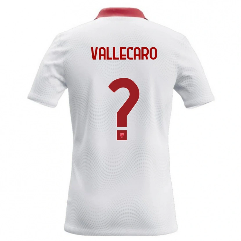 Danxen Mænd Christian Vallecaro #0 Hvid Rød Udebane Spillertrøjer 2026/27 Trøje T-Shirt