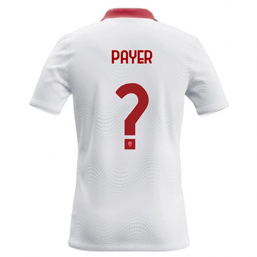 Danxen Mænd Leonardo Payer #0 Hvid Rød Udebane Spillertrøjer 2026/27 Trøje T-Shirt