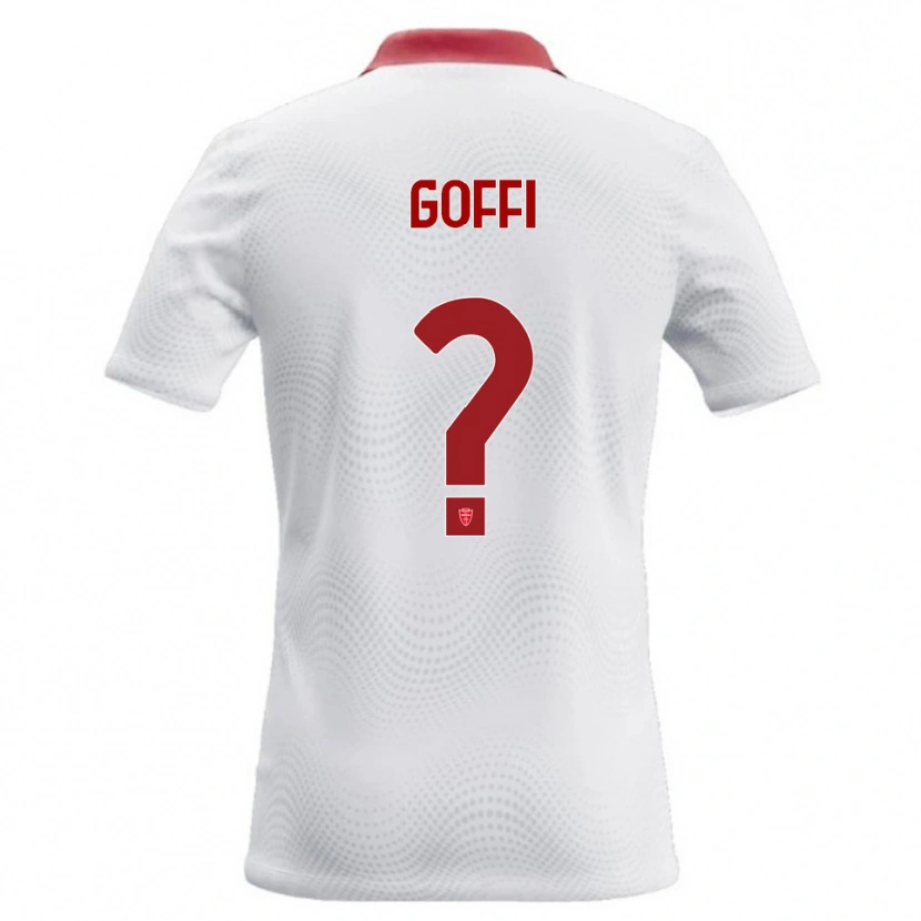 Danxen Mænd Tommaso Goffi #0 Hvid Rød Udebane Spillertrøjer 2026/27 Trøje T-Shirt