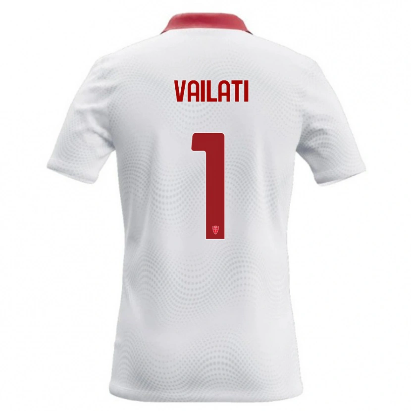 Danxen Mænd Andrea Vailati #1 Hvid Rød Udebane Spillertrøjer 2026/27 Trøje T-Shirt
