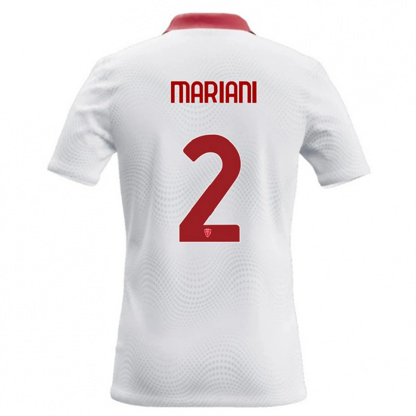 Danxen Mænd Christian Mariani #2 Hvid Rød Udebane Spillertrøjer 2026/27 Trøje T-Shirt