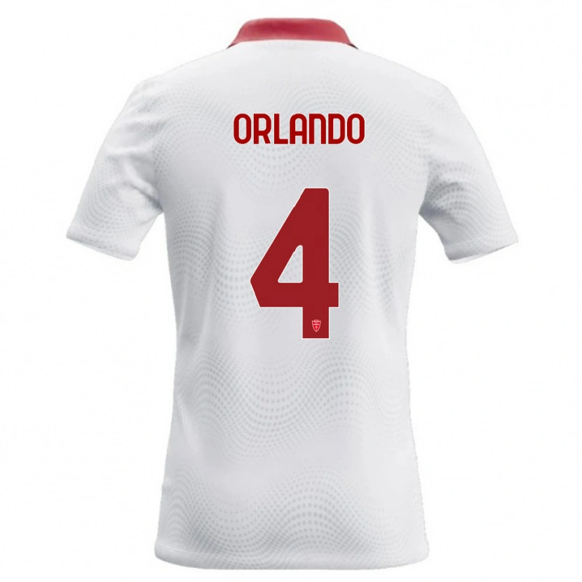 Danxen Mænd Andrea Orlando #4 Hvid Rød Udebane Spillertrøjer 2026/27 Trøje T-Shirt