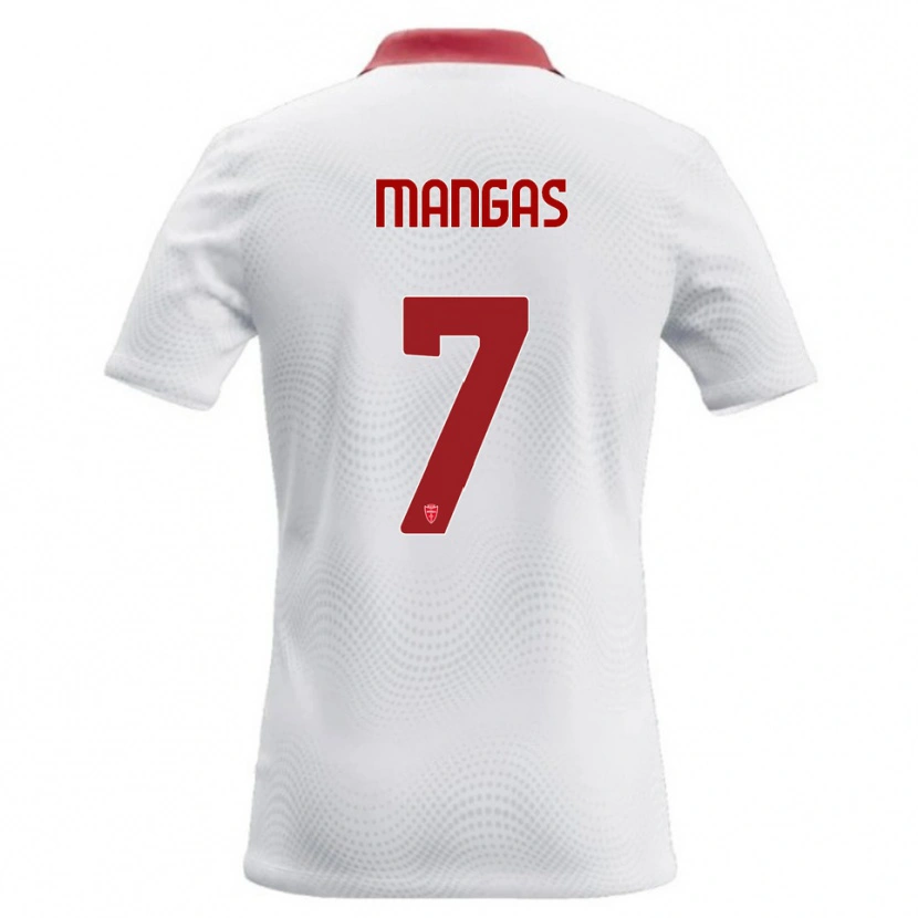 Danxen Mænd Ricardo Mangas #7 Hvid Rød Udebane Spillertrøjer 2026/27 Trøje T-Shirt