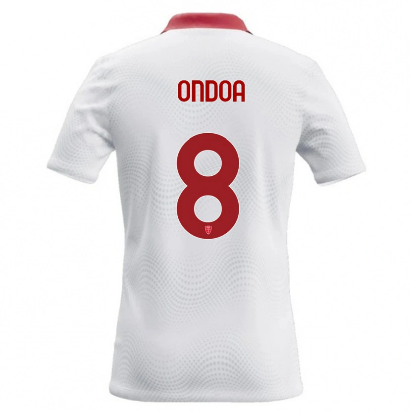Danxen Mænd Foe Ondoa #8 Hvid Rød Udebane Spillertrøjer 2026/27 Trøje T-Shirt