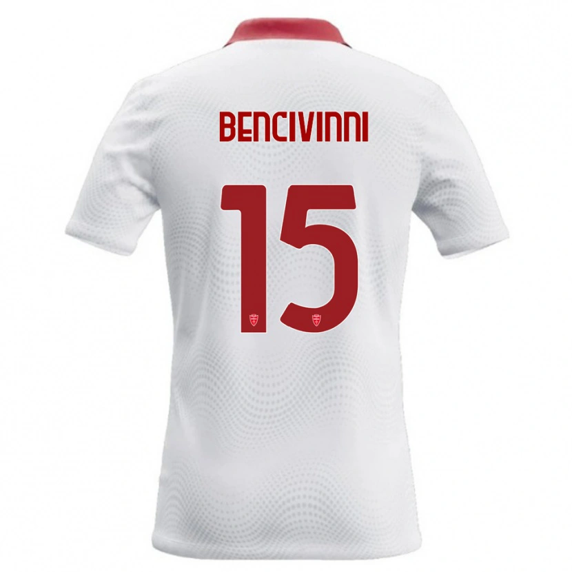 Danxen Mænd Boris Bencivinni #15 Hvid Rød Udebane Spillertrøjer 2026/27 Trøje T-Shirt