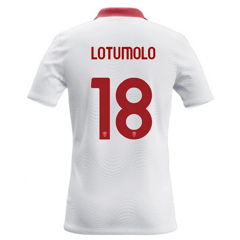 Danxen Mænd Matteo Lotumolo #18 Hvid Rød Udebane Spillertrøjer 2026/27 Trøje T-Shirt