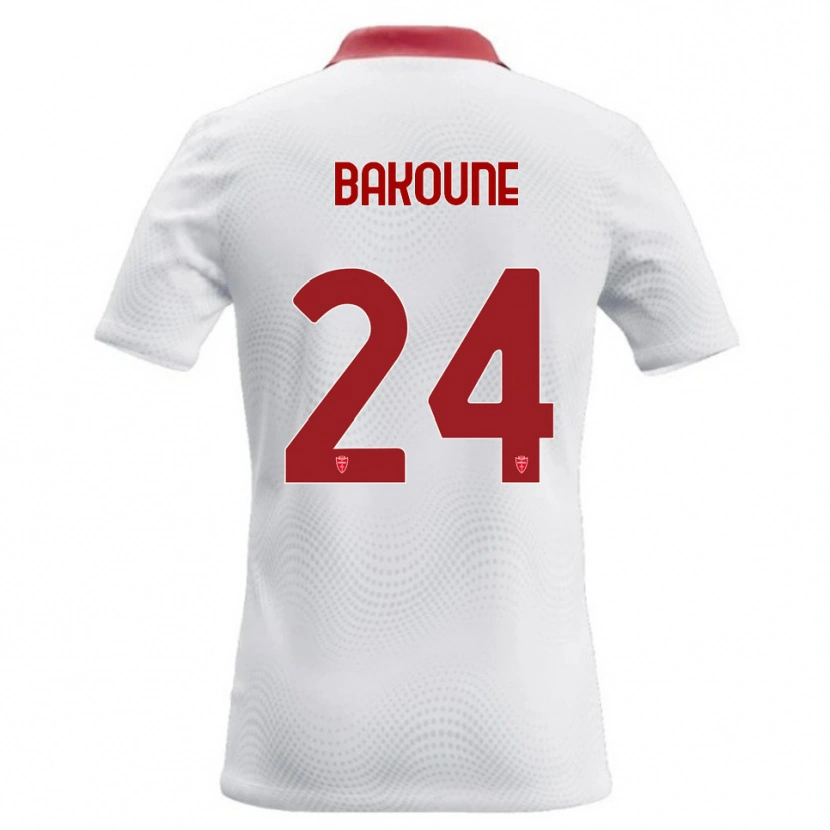 Danxen Mænd Adam Bakoune #24 Hvid Rød Udebane Spillertrøjer 2026/27 Trøje T-Shirt