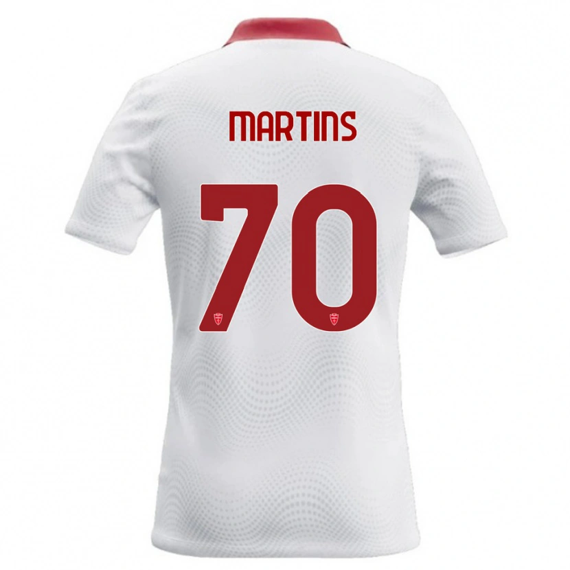 Danxen Mænd Kevin Martins #70 Hvid Rød Udebane Spillertrøjer 2026/27 Trøje T-Shirt