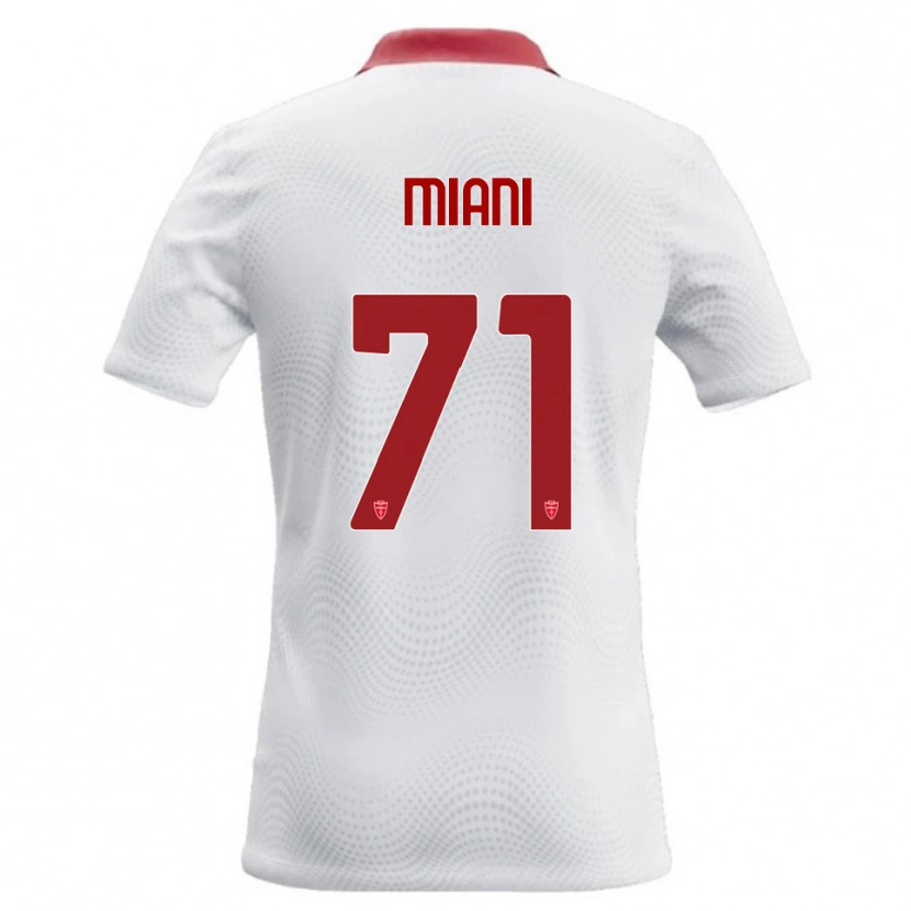 Danxen Mænd Arthur Miani #71 Hvid Rød Udebane Spillertrøjer 2026/27 Trøje T-Shirt